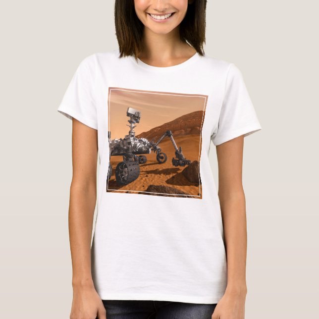 Mars Science Laboratory Curiosity Rover. T Shirt (Framsida)