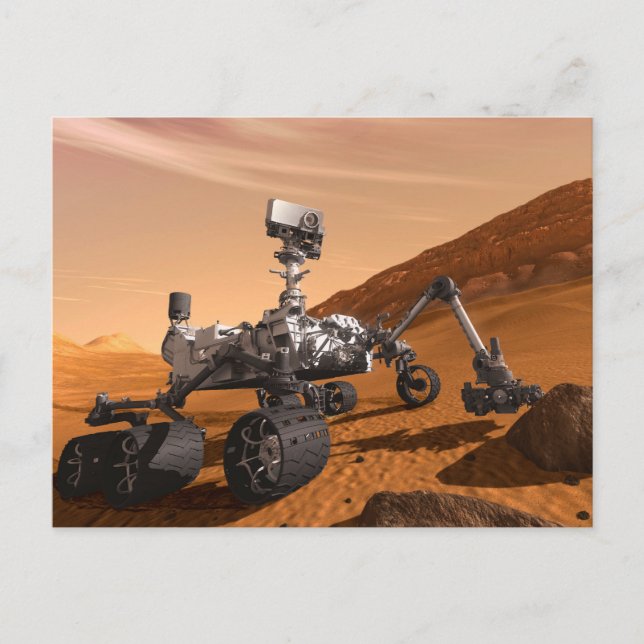 Mars Science Laboratory Curiosity Rover. Vykort (Framsida)