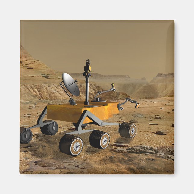 Mars Science Laboratory reser nära en canyon Magnet (Framsidan)