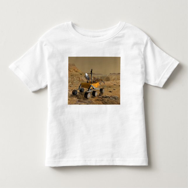 Mars Science Laboratory reser nära en canyon T-shirt (Framsida)