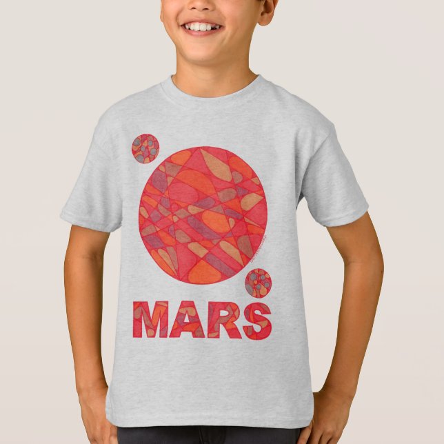 Mars Shirt Red Planet Art Tee (Framsida)