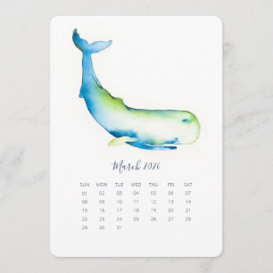 Mars stand Ensam Calendar Blue Whale Meny
