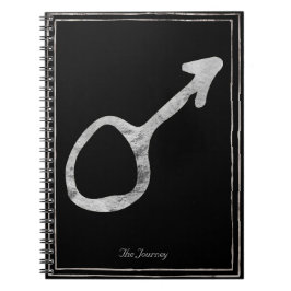 Mars-symbolen Hammered silver Anteckningsbok