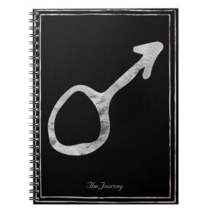 Mars-symbolen Hammered silver Anteckningsbok