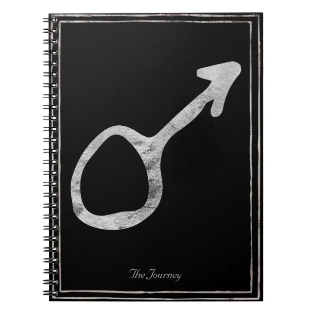 Mars-symbolen Hammered silver Anteckningsbok (Framsidan)