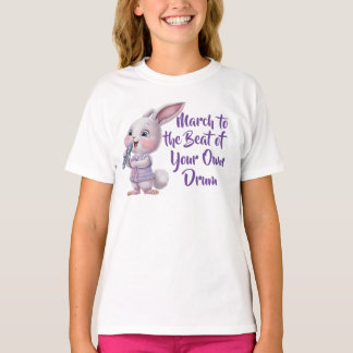 Mars till Beat din egen truma Cute Bunny T Shirt