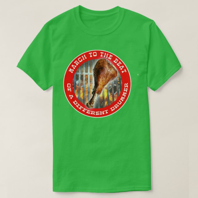 Mars till Beat of a Differmer Drummer Drumstick T Shirt (Design framsida)