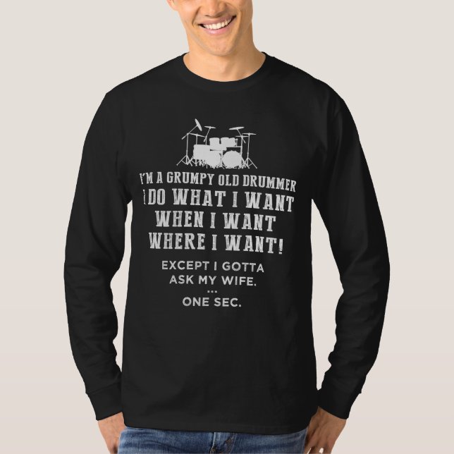 Mars till ditt eget slag! Funny Drummer Tee for Ru (Framsida)