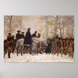 Mars till Valley Forge 1777 av William Trego 18 Poster