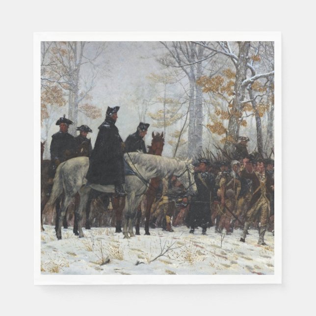 Mars till Valley Forge av William B. T. Trego Pappersservett (Framsidan)