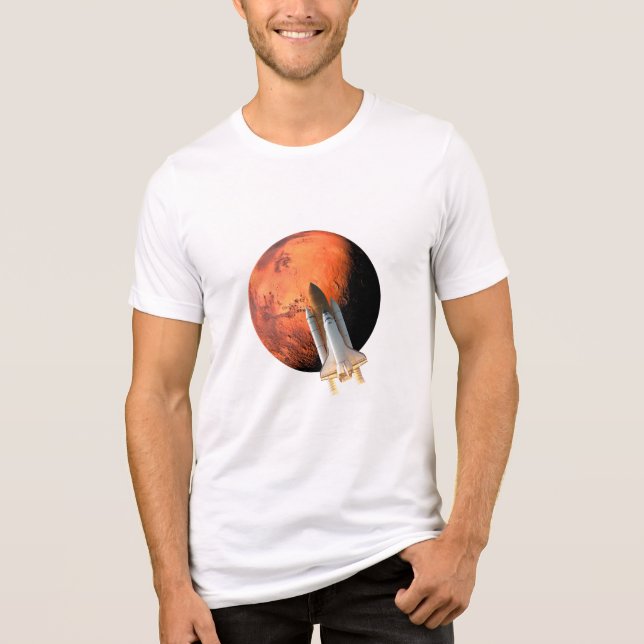 Mars Uppdrag Rocket T-Shirt - Rymdforskning (Framsida)