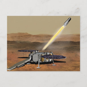 Mars-uppstigningsfordon uppskjuten från Mars. Vykort
