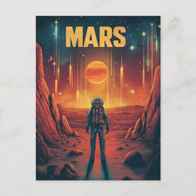 Mars: Utforska den röda planeten  Vykort (Framsida)