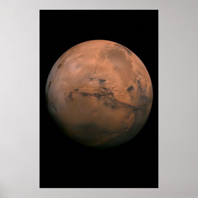 Mars - Valles Marineris - NASA  Rymden  Astronomi Poster (Framsidan)