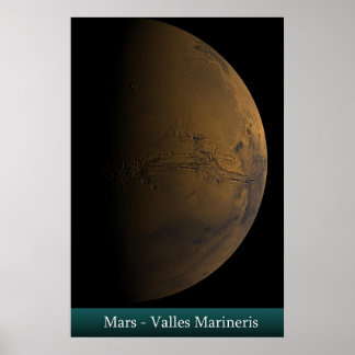 Mars - Valles Marineris Poster