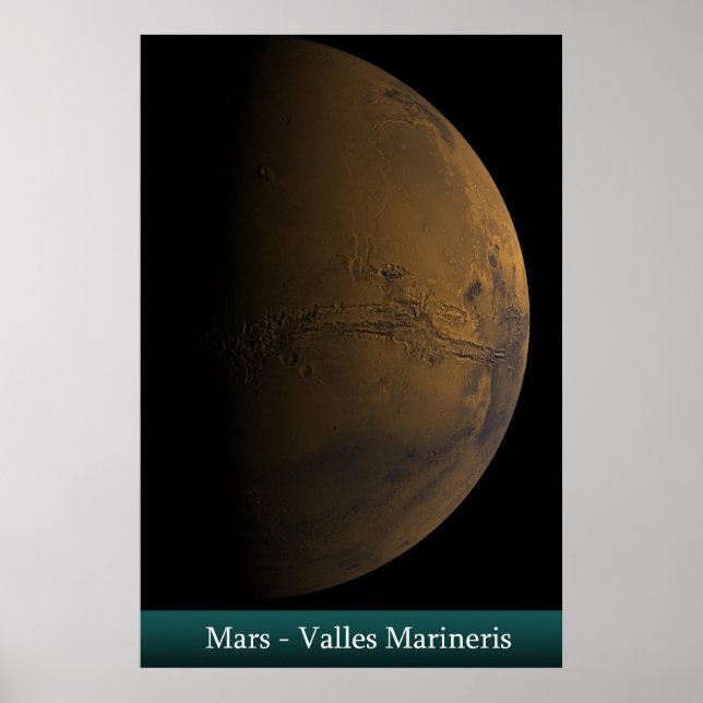 Mars - Valles Marineris Poster (Framsidan)