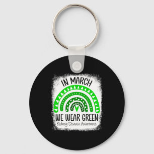 Mars Vi Bära Grönt Kidney Disease Awareness Ribbo Nyckelring