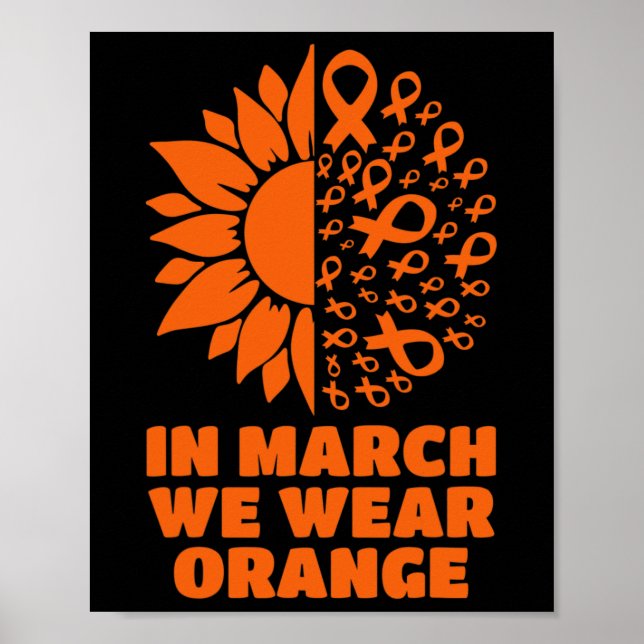 Mars vi Bära Solros Många Sclerosis Awarene Poster (Framsidan)