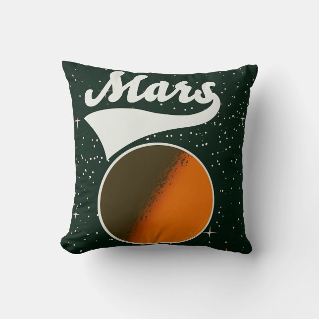 Mars vintage Space art Kudde (Framsida)