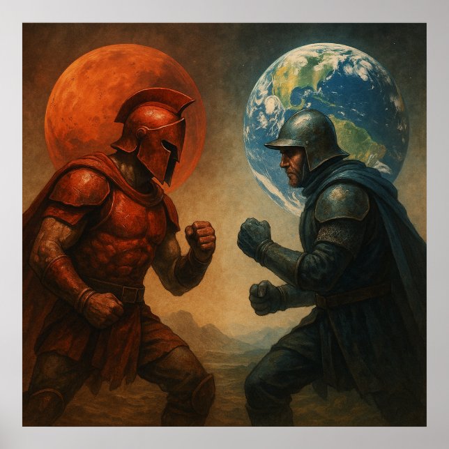 Mars vs Earth Showdown Poster (Framsidan)