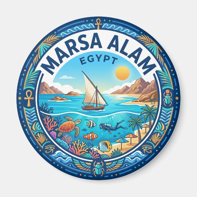 Marsa Alam Egypten Magnet (Framsidan)