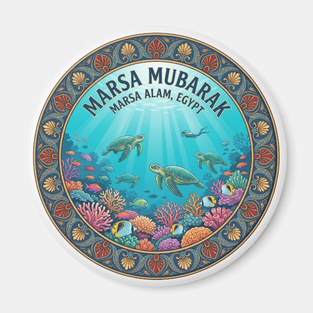 Marsa Mubarak Egypten Magnet (Framsidan)