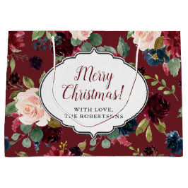 Marsala & blom- god julpersonlig för marin