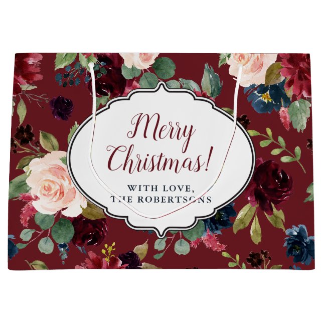 Marsala & blom- god julpersonlig för marin (Framsidan)