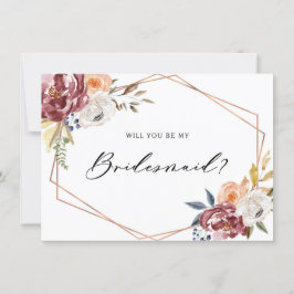Marsala Blommigt Geometric kommer du bli min bride