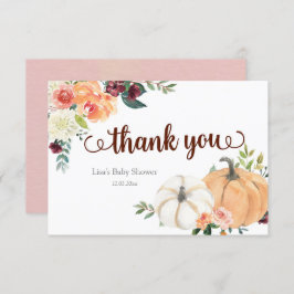  Marsala Blommigt Pumpkin - tackkort Tack Kort