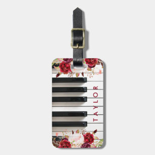 Marsala blommor piano bagagebricka
