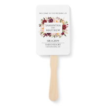 Marsala Borderade Bröllopsprogram