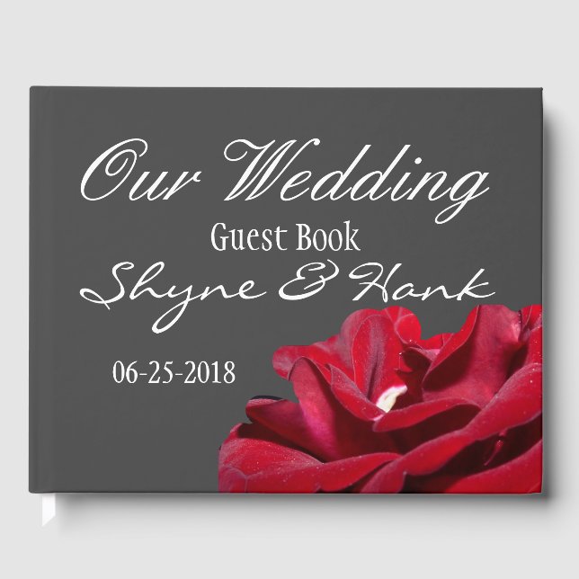 Marsala Bröllop Guestbook Gästböcker (Framsida)