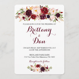 Marsala bröllopinbjudan inbjudningar