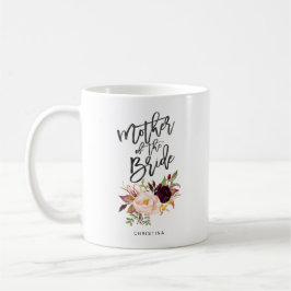 Marsala burgundy Blommigt budens mamma Kaffemugg