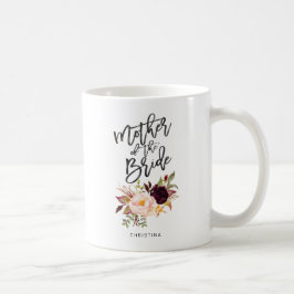 Marsala burgundy Blommigt budens mamma Kaffemugg