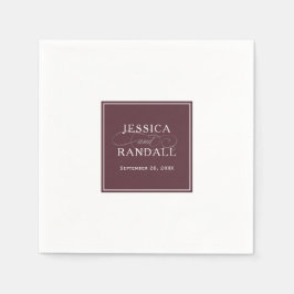 Marsala Burgundy Red Classic Elegance Bröllop Pappersservett