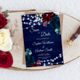 Marsala & flottan Flowers Rustic sparar datumet Spara Datumet