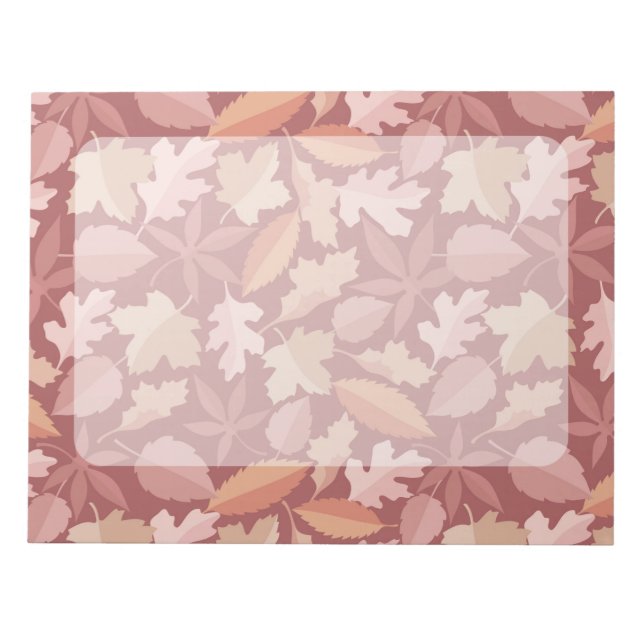 Marsala lövs mönster anteckningsblock (Framsida)