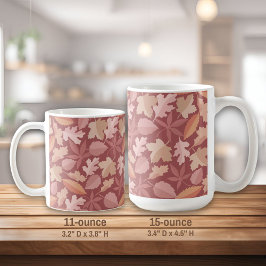 Marsala lövs mönster kaffemugg