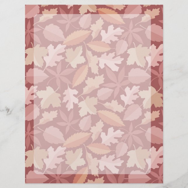 Marsala lövs mönster reklamblad (Framsidan)