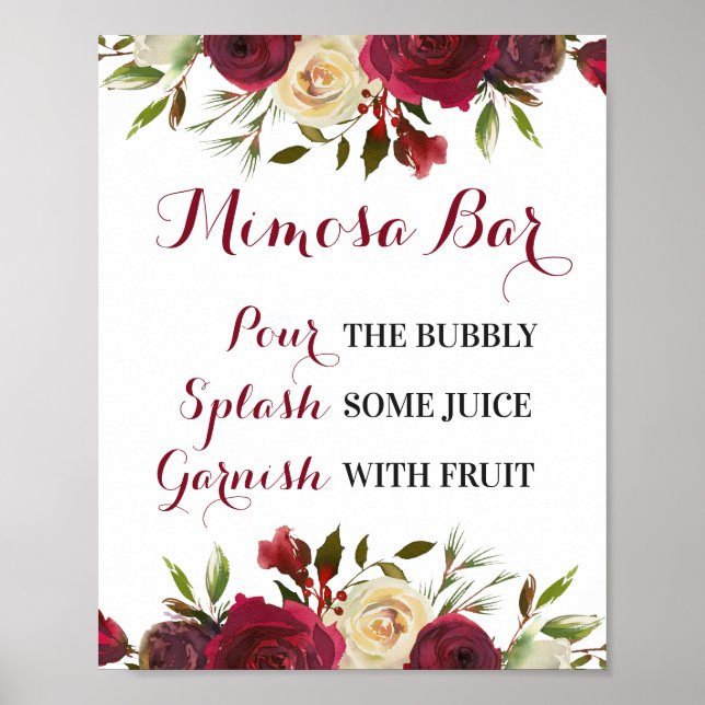 Marsala Mimosa Bar skylt Bröllop Bröllopsdusch Hös (Framsidan)