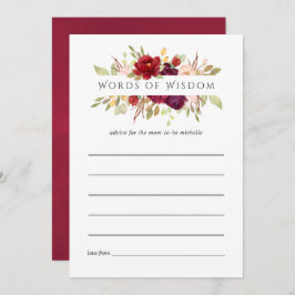 Marsala och Blommigt Möhippa Advice Inbjudningar