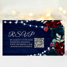 Marsala och Flowers Rustic Bröllop QR OSA