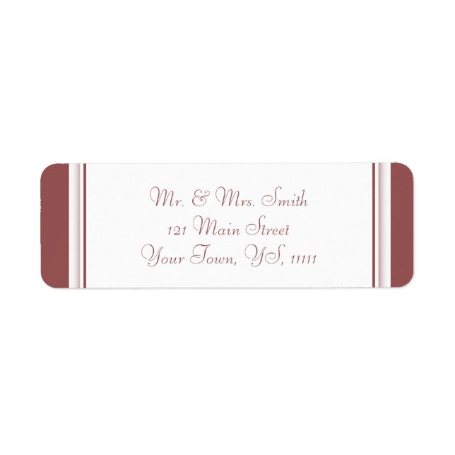Marsala Returadress Etikett (Framsidan)