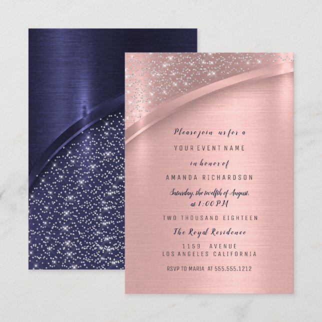 Marsala Ro Möhippa Birthday Sweet 16:e Inbjudningar (Fram/baksida)