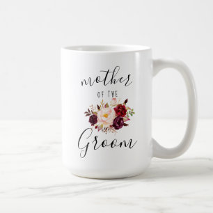 Marsala  Rosa Blommigt Mor i Groom 15 oz Kaffemugg
