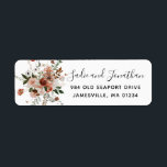 Marsala Rosa Blommigt Return-adressetikett Returadress Etikett<br><div class="desc">Designat att samordna med bröllop site-samlingen Marsala,   och Terracotta,  har marsaladöda,  vita och rosa blommor i denna returadressetikett.</div>