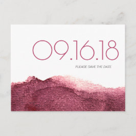 Marsala rosa modern enkel bröllopsinbjudan meddelande vykort