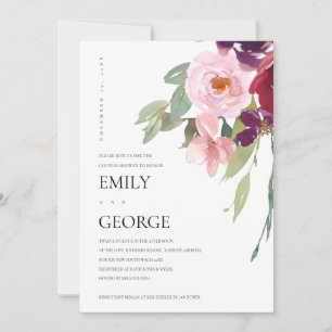 MARSALA ROSA ROS BLOMMIGT COUPLE SHOWER-KORT TACK KORT